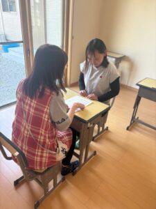 保護者面談場面