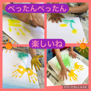 絵の具を使った工作